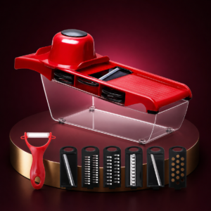6-in-1 Multifunctional Vegetable Slicer and Grater with Container