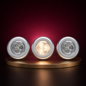 3-LED Wireless Push Tap Lights – Pack of 3